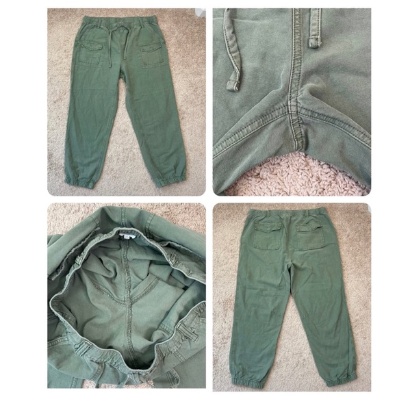 Aerie 2022 Double Pocket Utility Jogger Pants in Olive Army Green Size Large - Picture 9 of 16